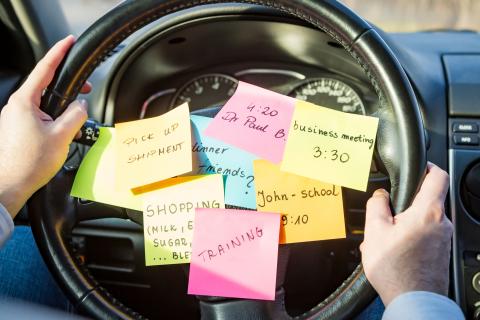 Post it notes with many tasks