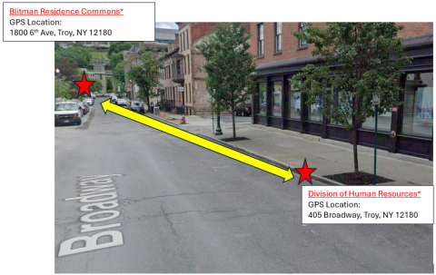 map showing location of chasan building