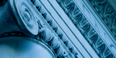 Image of a column on one of RPIs buildings 