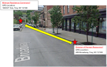 map showing location of chasan building