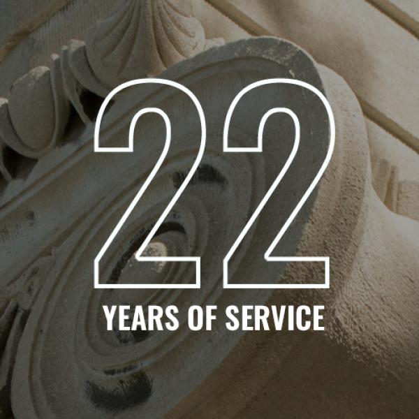 22 years of service